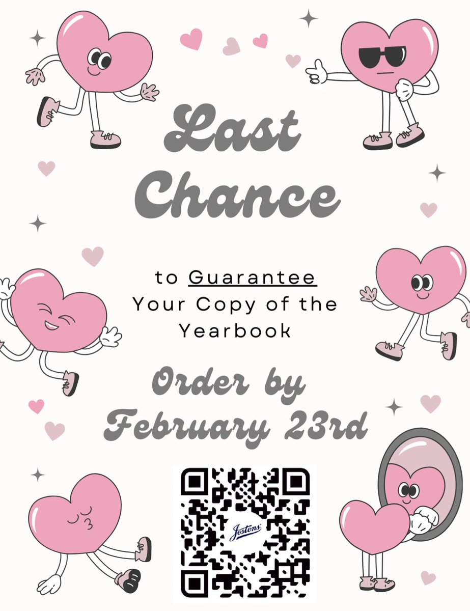 Last Chance! Order your AEEC Yearbook by February 23rd.  See attachment for QR code.
