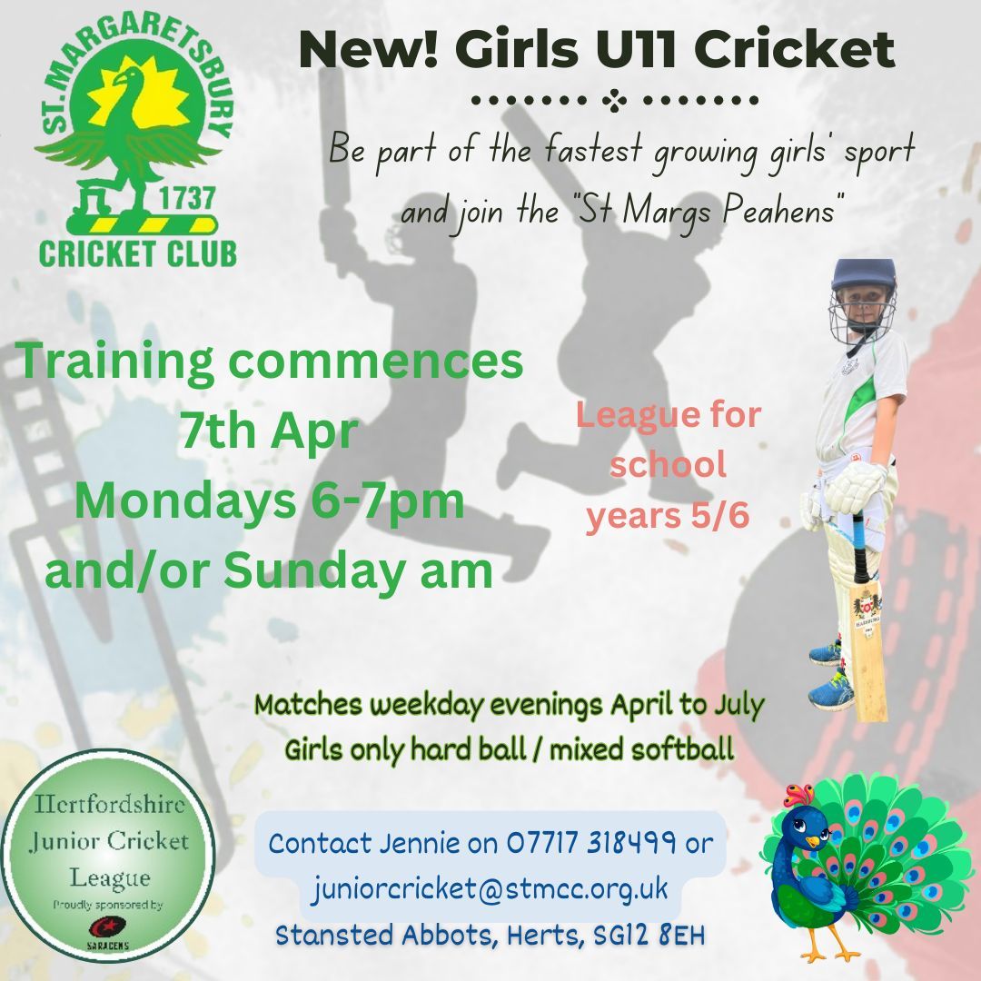 stmargscc's tweet photo. On this day of love, here is something we love! STMCC are launching an U11 Girls Hardball team this summer with girls already attending winter training. Year 5 and 6 girls are able to play. Keep an eye out for the return of Peahens for other ages. #lovecricket #girlscanplay https://t.co/l9X6SlQTh4