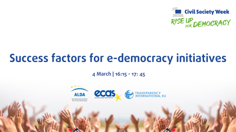 EESC_CivSocRel's tweet photo. Curious about the transformative power of #eParticipation in shaping #democracy?
👉Join us for #CivSocWeek on 4 March, 16:15
to explore #ParticipatoryTools & the role of #volunteer engagement!
Registration👉https://t.co/loCtuS3akB
More info👉https://t.co/a2qI8R0EqG https://t.co/4p0yaVs0nQ