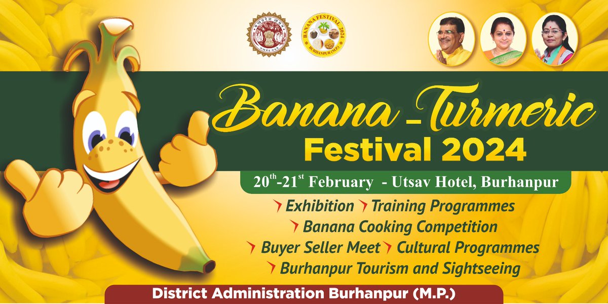 Celebrating the #ODOP Burhanpur! To support, collaborate and brainstorm for future prospects, Banana Festival is being organised in the city next week!