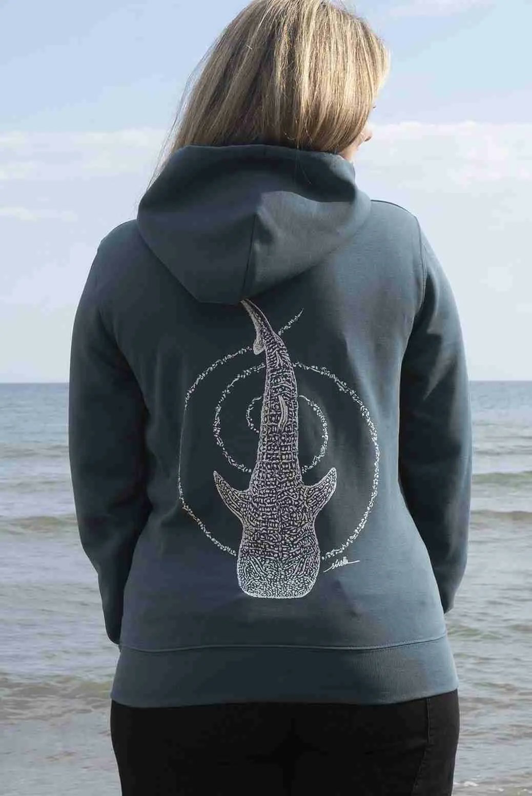 Camiseta mujer manga larga Tortuga marina, Ropa Ética