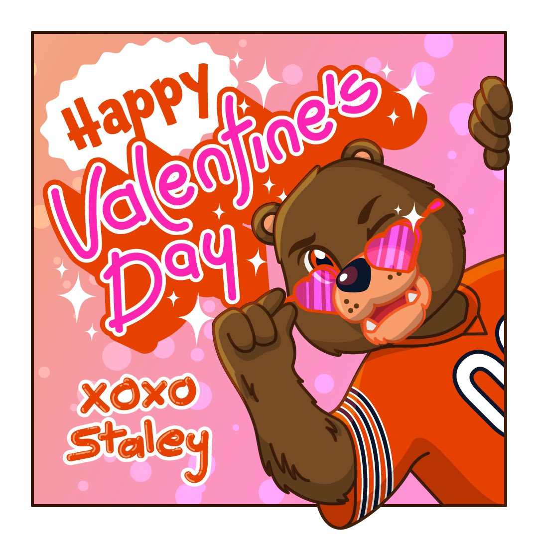 Sending Bear Hugs to all @ChicagoBears Fans! 🐻⬇️❤️ #ValentinesDay