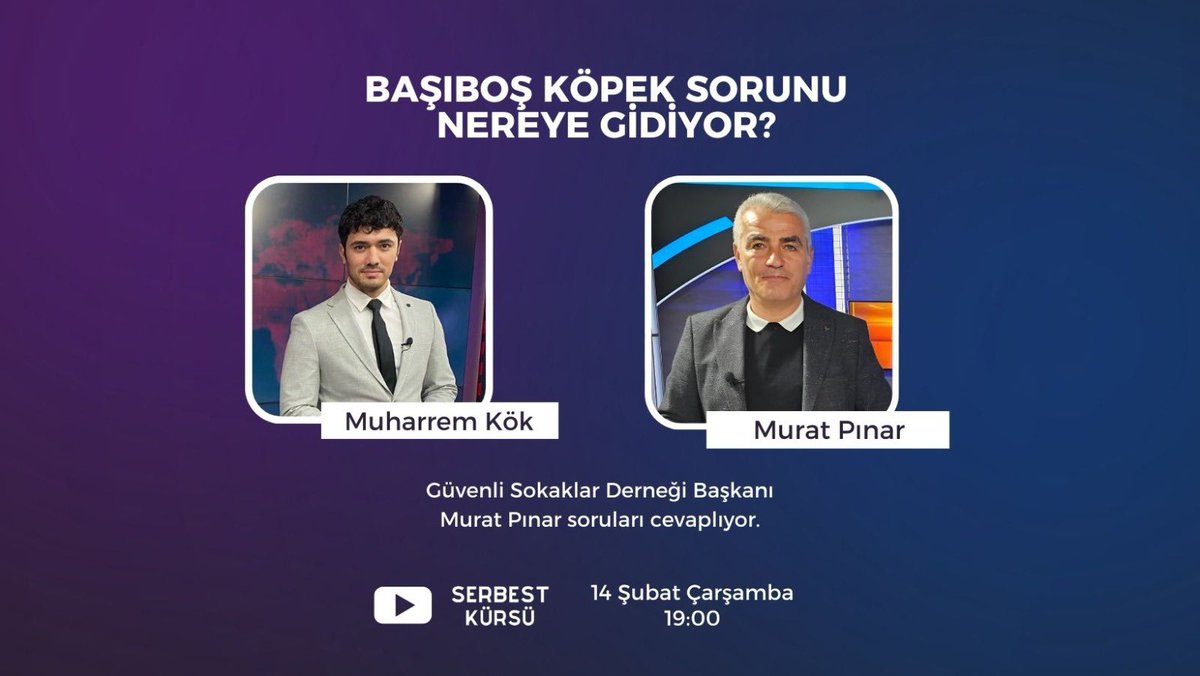 Başıboş Köpek Sorunu nereye gidiyor?

Güvenli Sokaklar Derneği Başkanı Murat Pınar sorularımızı cevapladı.

Yayın bağlantısı:
youtube.com/live/cItsbGT2U…