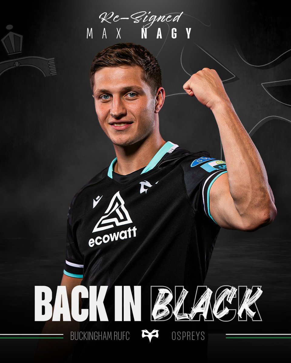 𝗠𝗮𝘅 𝗡𝗮𝗴𝘆 𝘀𝗶𝗴𝗻𝘀 𝗻𝗲𝘄 𝗱𝗲𝗮𝗹 𝘄𝗶𝘁𝗵 𝗢𝘀𝗽𝗿𝗲𝘆𝘀 ✍️
 
Nagy, a product of <a href="/BuckinghamRUFC/">Buckingham RUFC</a>, came through the Ospreys pathway via <a href="/SwanseaUni/">Swansea University</a> and has shown remarkable progress over recent seasons.

Read here 🔗 bit.ly/42Hq5IZ

#BackInBlack