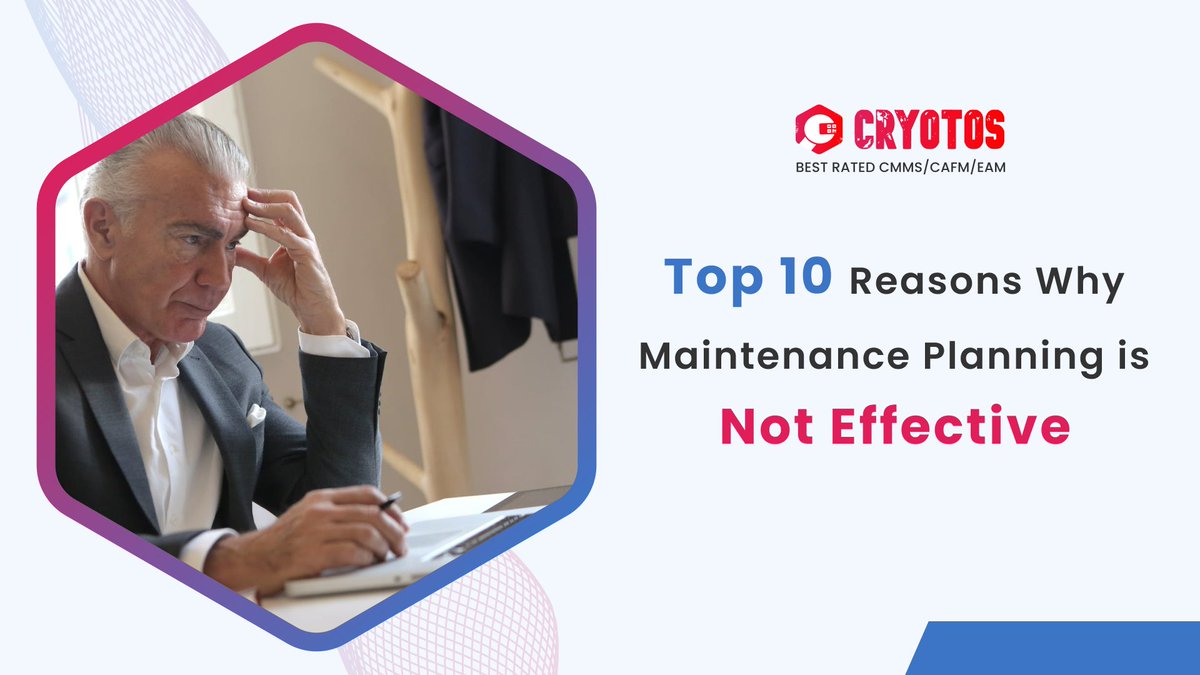 shorturl.at/lHSTW - Are you struggling with #maintenance planning? Discover the 'Top 10 Reasons Why Maintenance Planning is Not Effective' and learn how to turn your maintenance operations around for better asset reliability.
#maintenanceplanning #maintenancesoftware #cmms
