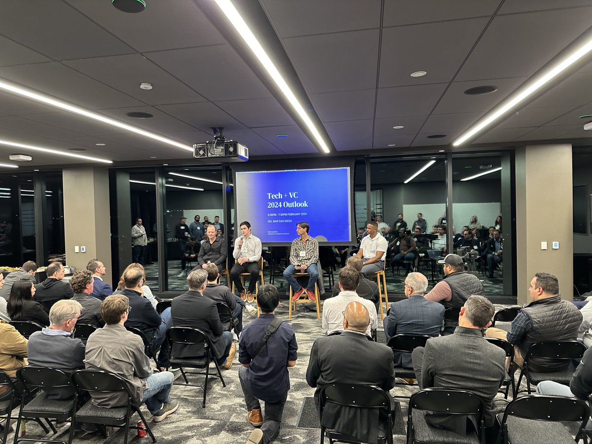 Thank you all for joining us for VC Outlook 2024 by @fredmgrier & myself & a big thank you to our wonderful hosts @Deloitte & @GunderIPO! Great insights from our panel including @ALBsharah of @InterlockCap @Brian Langner of Industry Ventures, and Brian Mesic of Ankona Capital