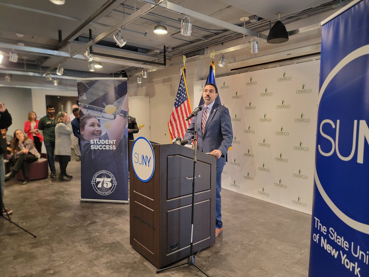 @sunyoswego @SUNY As I close out my visit, I’m pleased to announce that we allocated $10M in recurring annual state funding to help campuses address mental health needs. Thanks to @GovKathyHochul, funds will help hire mental health staff, extend counselor contracts, and expand telehealth capacity.