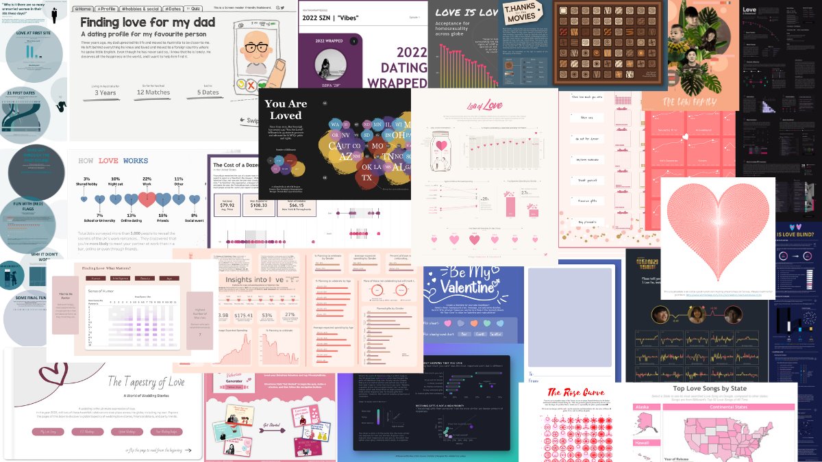tableau's tweet photo. Fall in love with data. ❤️  

Dive into Tableau Ambassador @datadzif's curated list of #DataFam visualizations celebrating Valentine's Day. https://t.co/fepBVbvs3C https://t.co/mHKxSW0Wrz