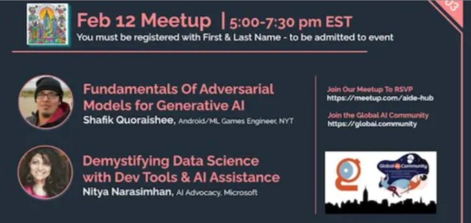 It was really great to be able to give this in-depth presentation on Adverserial Models and Synthetic Media at the 'AI Developers & Entrepreneurs in NYC' Meetup at the Microsoft Building. AI imagery, both theory and application is a topic that interests me greatly #GenAI #ai