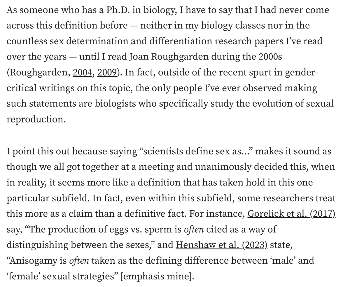 JuliaSerano's tweet photo. ...so I did a deep-dive into the research literature and found that this definition is actually more of “a convention of terminology” that stems from one particular scientific subfield. #NotAllScientists
https://t.co/M5GJBrzENi #trans #transgender #LGBTQ #science #biology #sex https://t.co/e7yMwpF0Rm