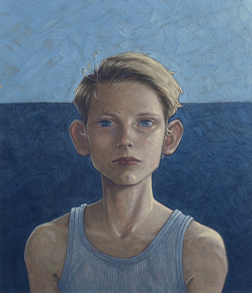 hqouch's tweet photo. billy elliot - acrylics on paper 🩰🌟 https://t.co/MW5oGXaK0T