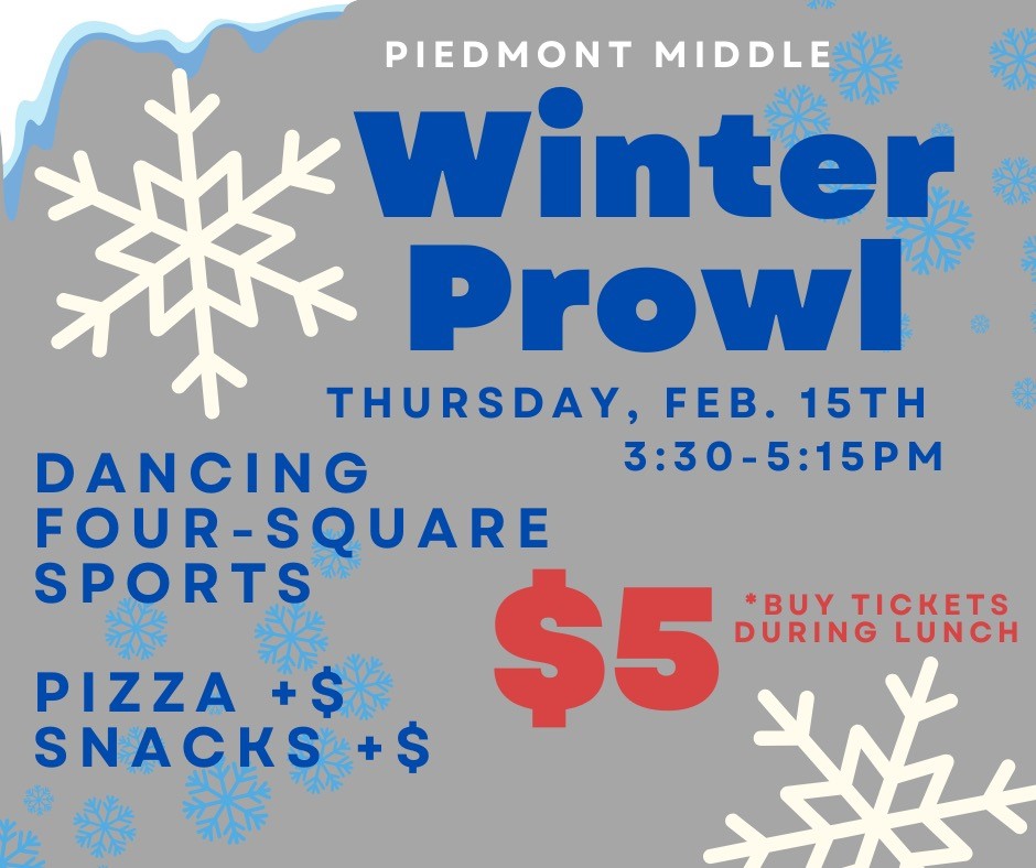 Piedmont Middle School (@piedmontmsnc) on Twitter photo It's a Winter Panther Prowl! Students must have outstanding fees paid before attending. Rides need to be here by 5:15. @aghoulihan <a href="/UCPSNC/">Union County Public Schools</a> It's a Winter Panther Prowl! Students must have outstanding fees paid before attending. Rides need to be here by 5:15. @aghoulihan <a href="/UCPSNC/">Union County Public Schools</a>