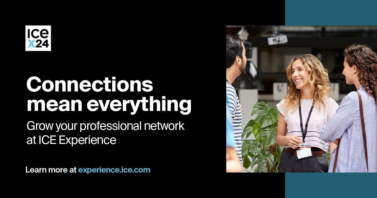 Meaningful, in-person connections are the heart of #X24 and this year, we have more networking opportunities than ever. Join us from March 18-20 to catch up with old friends, meet new industry colleagues and make plans for the future. Register now. experience.ice.com/?utm_medium=so…