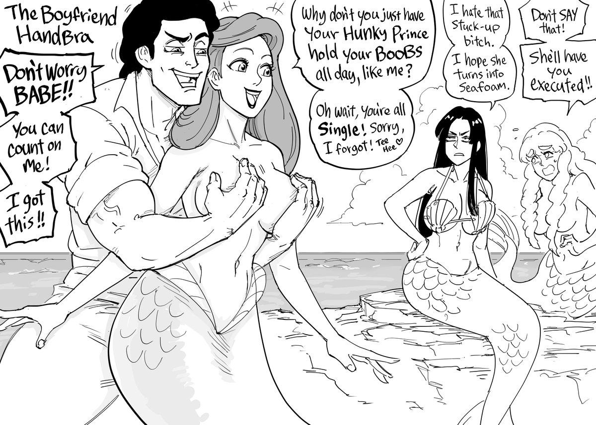 baalbuddy's tweet photo. Patreon request: Mermaid bras
I have been absent from Twitter because I've been paid extra to focus on the current commission, but I'm almost done and will return to my normal drawing schedule soon. https://t.co/E5VzxyAZbK