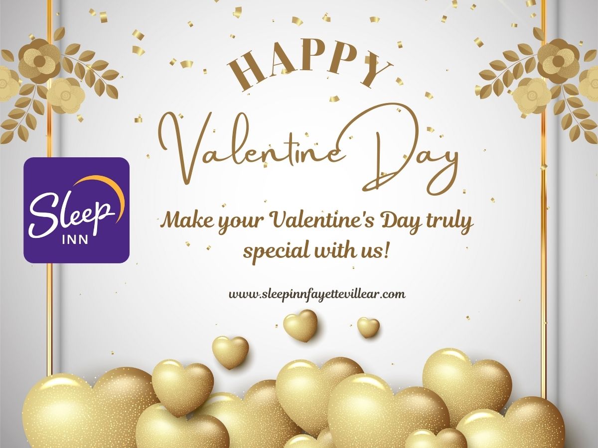 Let love fill the air! 💖 Valentine's Day is a moment to honor and treasure those who hold a special place in our hearts.
Visit sleepinnfayettevillear.com

#valentine #love #valentinesday #valentines #valentineday #valentinegift #gift #valentinesgift  #travel #hotels