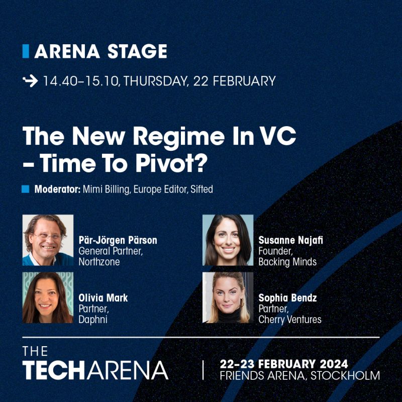 Gonna miss this as I am out of the country but very exciting <a href="/Techarenan/">Techarenan</a> with <a href="/sophiabendz/">Sophia Bendz</a> <a href="/CherryVentures/">Cherry Ventures</a> <a href="/SusanneNajafi/">Susanne Najafi</a> onstage <a href="/Sweden/">Sweden</a>