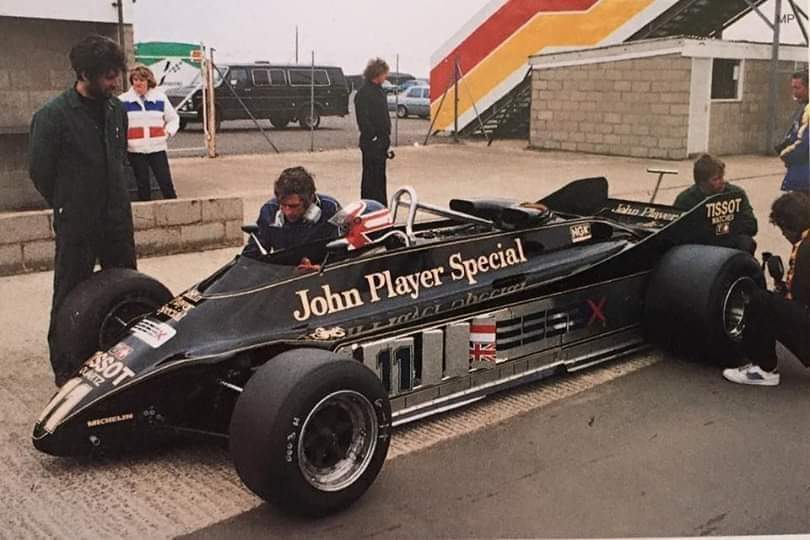 Lotus 88 Ford DFV V8. Nigel Mansell. Test session at Silverstone 1981. #F1