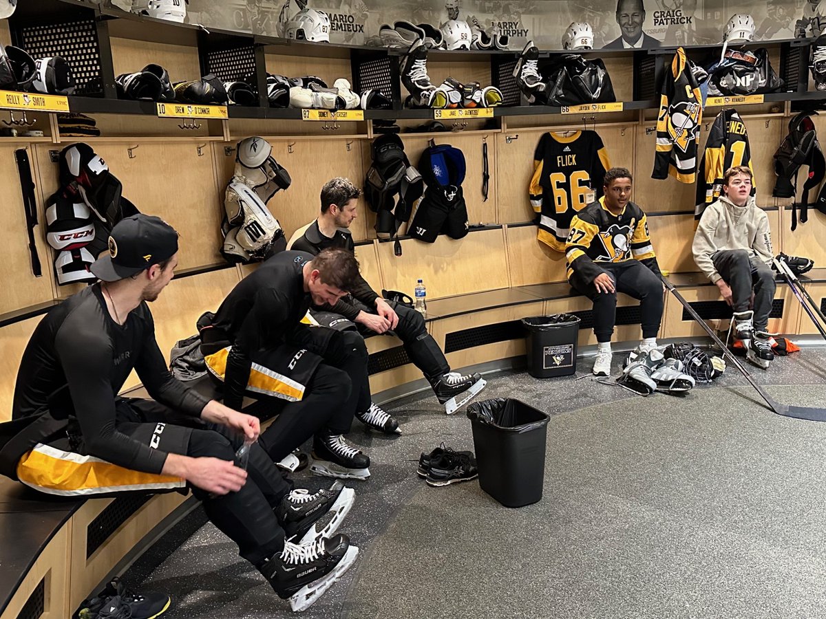 Monday was a special day for Jayden Flick and Kent Kennedy at Penguins practice in Cranberry! See how their wish came true thanks to @MakeAWishPAWV and the Pens at 6:30pm on Penguins Tonight @SNPittsburgh @penguins @pensfoundation