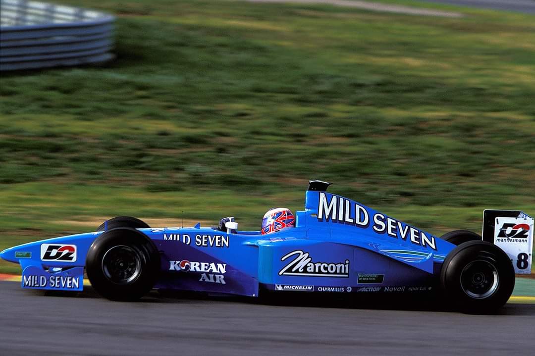 Jenson Button. Benetton B200 Playlife V10 winter test session at Mugello 2000. #F1