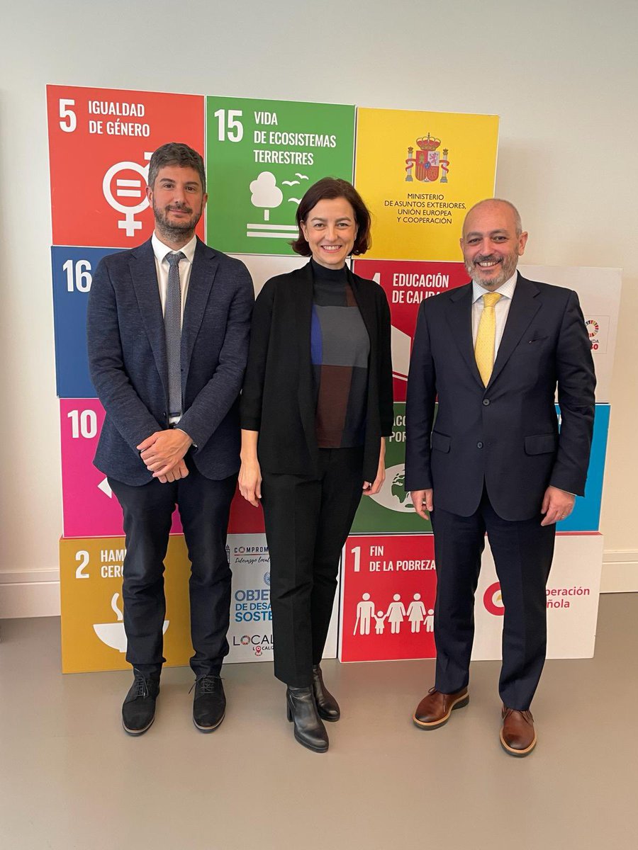 Delighted to meet w/ @Eva_Granados & Sergio Colina Martin from @CooperacionESP in #Madrid. We discussed on upscaling @UNDP-Spain🇪🇸 partnership on #Local2030 #INFF #Governance & #Fin4Dev & other development priorities