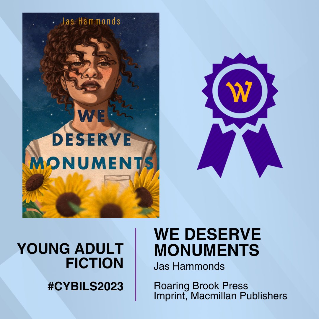 Middle-Grade Fiction: SIMON SORT OF SAYS by Erin Bow Disney Hyperion, Rick Riordan Presents YA Fiction: WE DESERVE MONUMENTS by Jas Hammonds Roaring Brook Press Read the blurbs and why our judges chose these books: cybils.com/2024/02/announ…