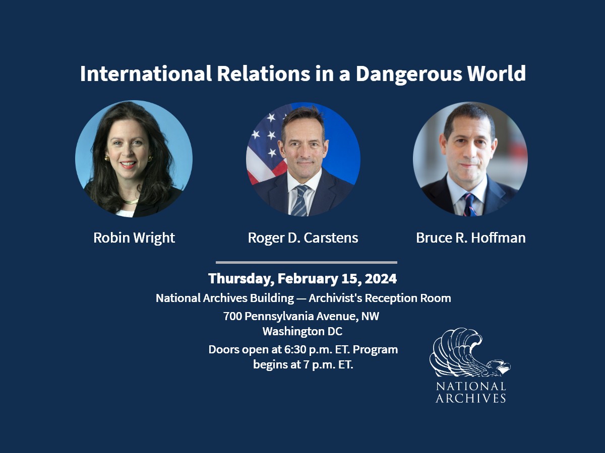 Join us for a discussion, 'Int'l Relations in a Dangerous World,' honoring the 200th anniversary of the Monroe Doctrine. This event will be moderated by @wrightr & take place tomorrow at 7 p.m. ET. Panelists include @hoffman_bruce & @StateSPEHA. ow.ly/nl6u50QAh93