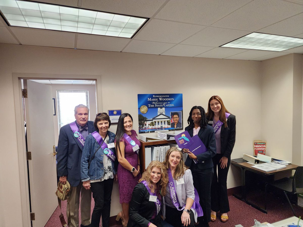 JulieRoca6's tweet photo. Thank you @MarieWoodsonFL &amp;  Aide Nedgine for meeting with me &amp; my fellow advocates and listening to our stories. Please make Alzheimer’s a priority during the 2024 FL Legislative Session by supporting critical legislation to increase awareness, research &amp; services. #ENDALZ https://t.co/NdCWo4MyVH