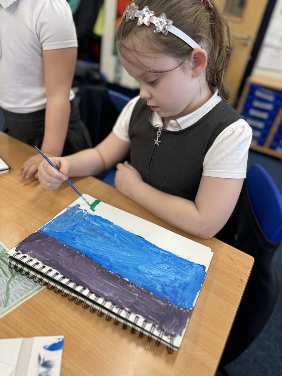 We finished the day with some art. We enjoyed using the impressionist style of painting to recreate an illustration from our quality text - Bog Baby. <a href="/BarntonMrsF/">Mrs Fisher</a> <a href="/BarntonMissR/">Miss Rutter</a>