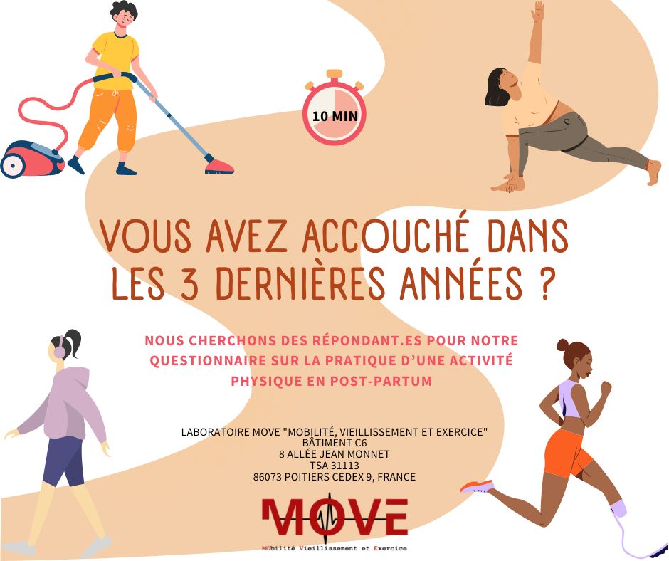 🔎🤱 Activité physique en post-partum 🏃🔍 ✅ Nous avons besoin d'un maximum de réponses pour notre enquête en ligne de 10 min! 🙏 Merci pour votre diffusion et participation! ➡️ifmkpoitiers.limesurvey.net/722879 @LaboMOVE @STAPSPoitiers #TeamDoc #doctoctoc #TeamKine #KineTocToc