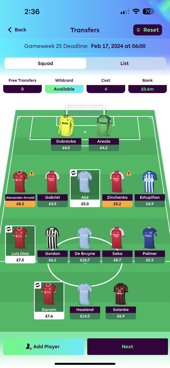 PoolOsrs's tweet image. pedro/watkins/richarlison out for the 3 in the screenshot below, thoughts @Chai_FPL @comebackkidsFPL @FPL_Harry