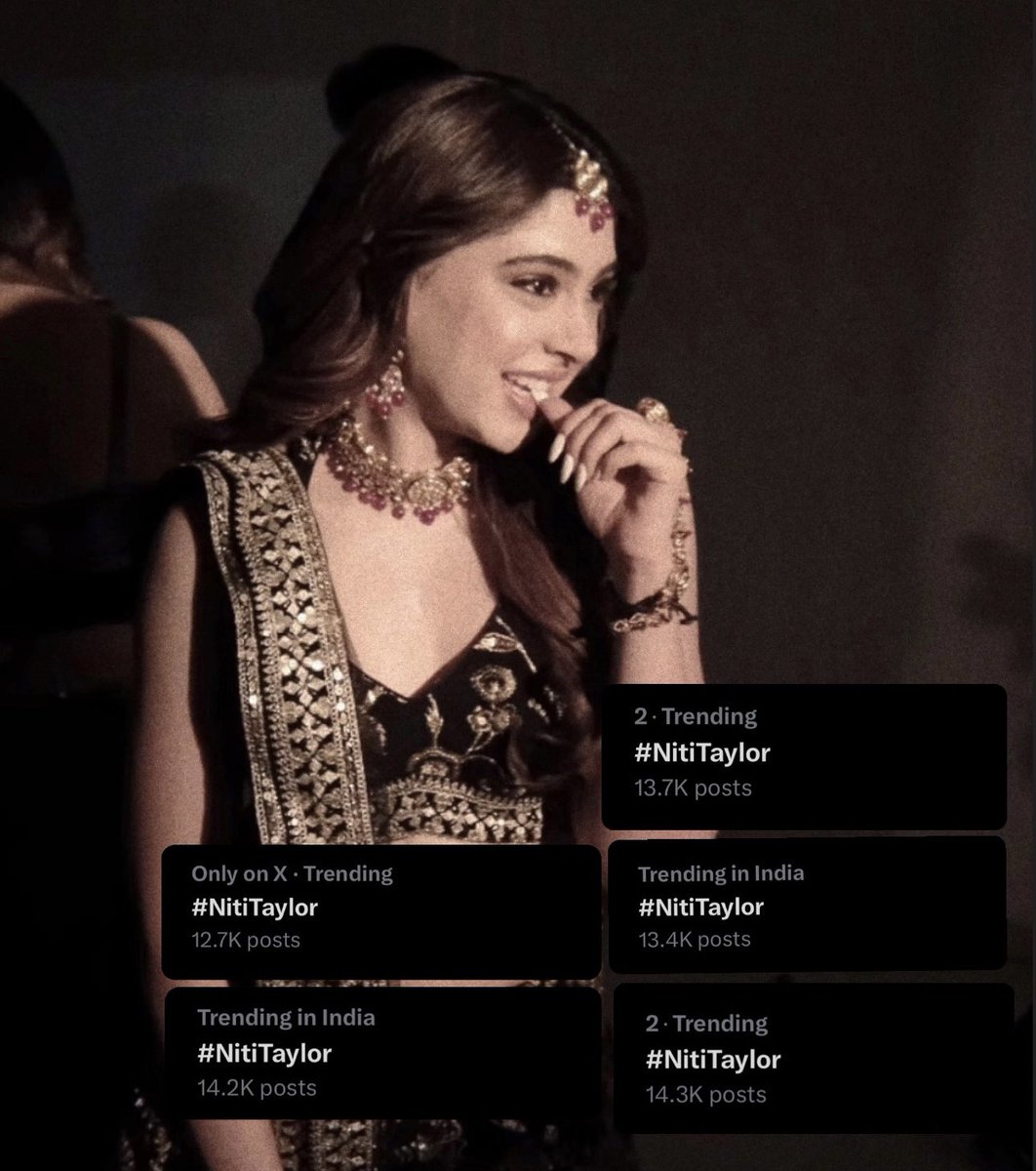 aiishaa_27's tweet image. thank you to all the fans who’ve actively been tweeting since yesterday - it’s been a while since Nitians got together and trended for our girl but we made it huge and even got her on the main list! 🤧❤️🥹

#NitiTaylor #NandiniMurthy