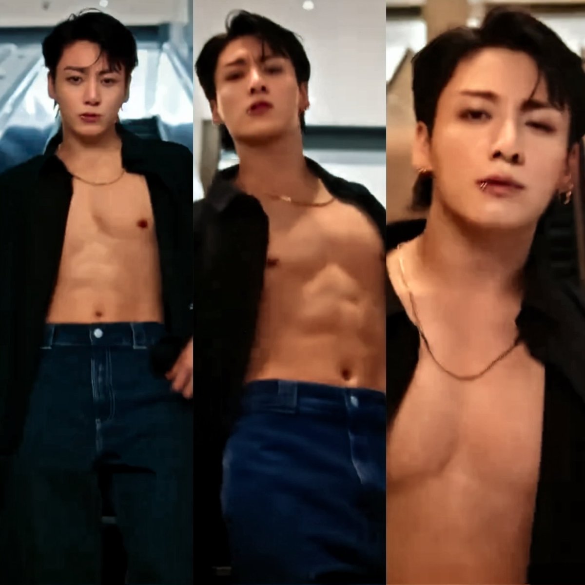 viraltakes's tweet image. Jungkook stuns in a new campaign for Calvin Klein.