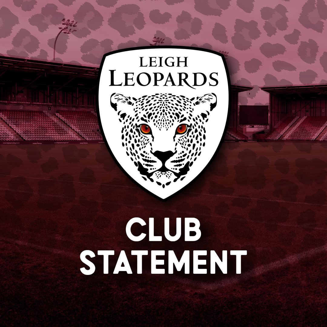 LeighLeopardsRL's tweet photo. Leigh Leopards are aware of a drink drive incident involving Zak Hardaker.

The club was made aware of the situation at the earliest opportunity and has supported Zak since and will continue to do so.

The club will be making no further comment. https://t.co/8WBLf22vxf