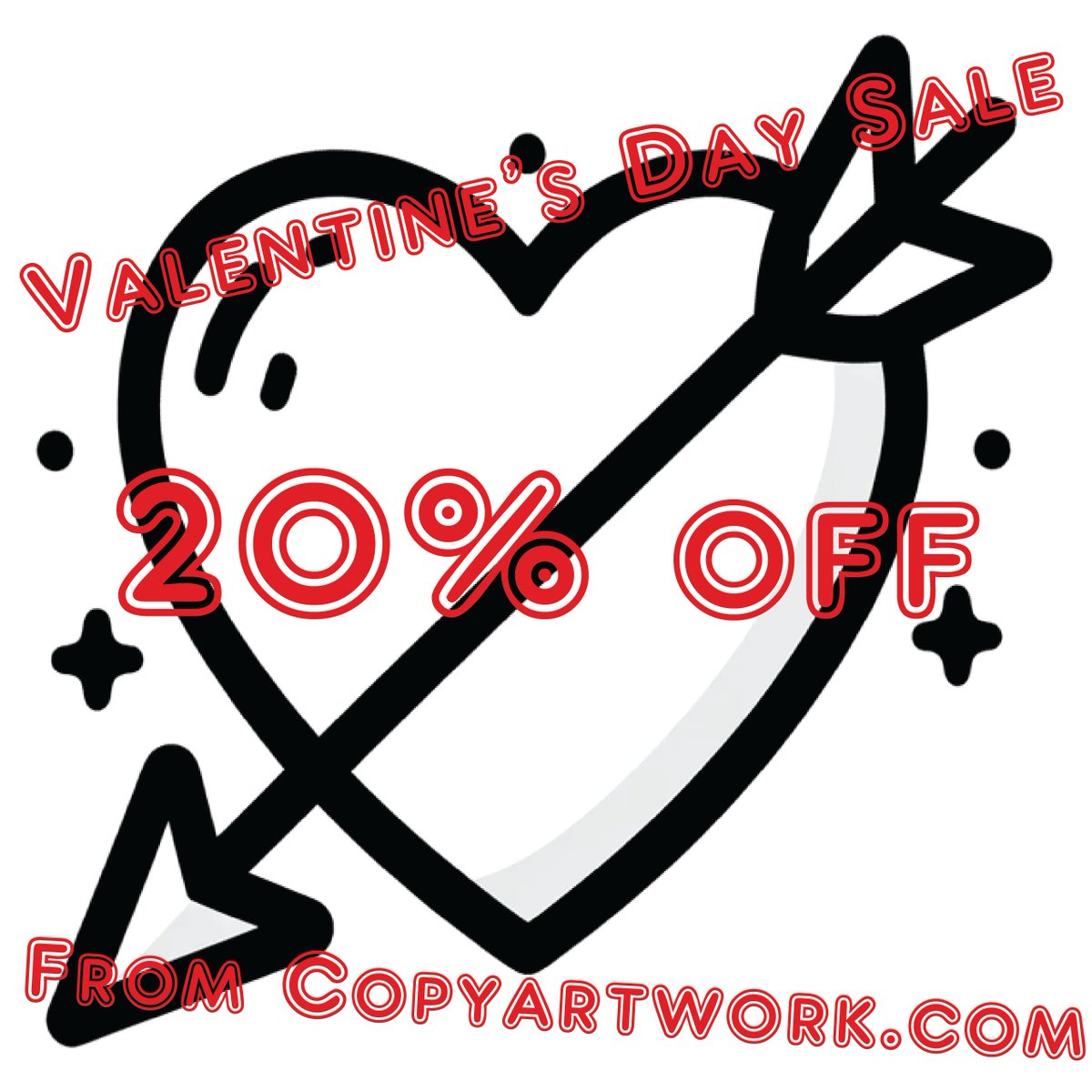 Happy Valentine's Day from Copyartwork.com! Just a reminder that this special promo code to get 20% off an order expires at the end of the week, in case you haven't used it yet: VDAY24 Much Love, Copyartwork.com #valentinesday2024 #discount #design #promocode