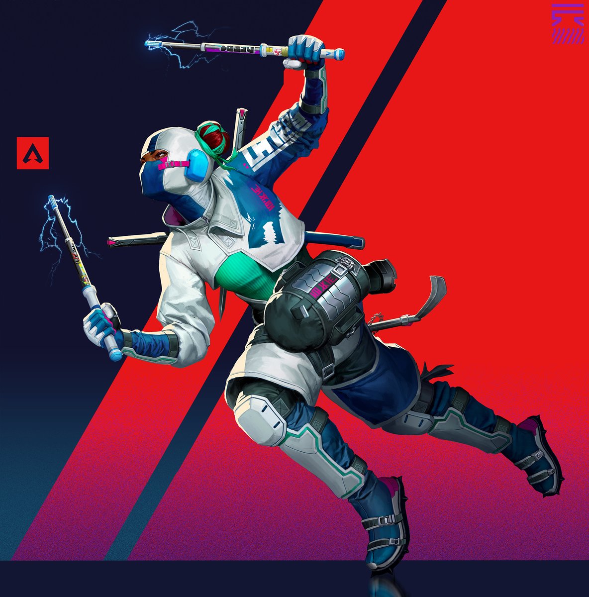 JudeSmithDesign's tweet photo. Seeing lots of love for the new season keyart for #ApexLegends on here. Normally we have a pretty set style for the season artwork. This time we wanted to try something a little different and I had the pleasure of illustrating it. https://t.co/IND4gE9lUD