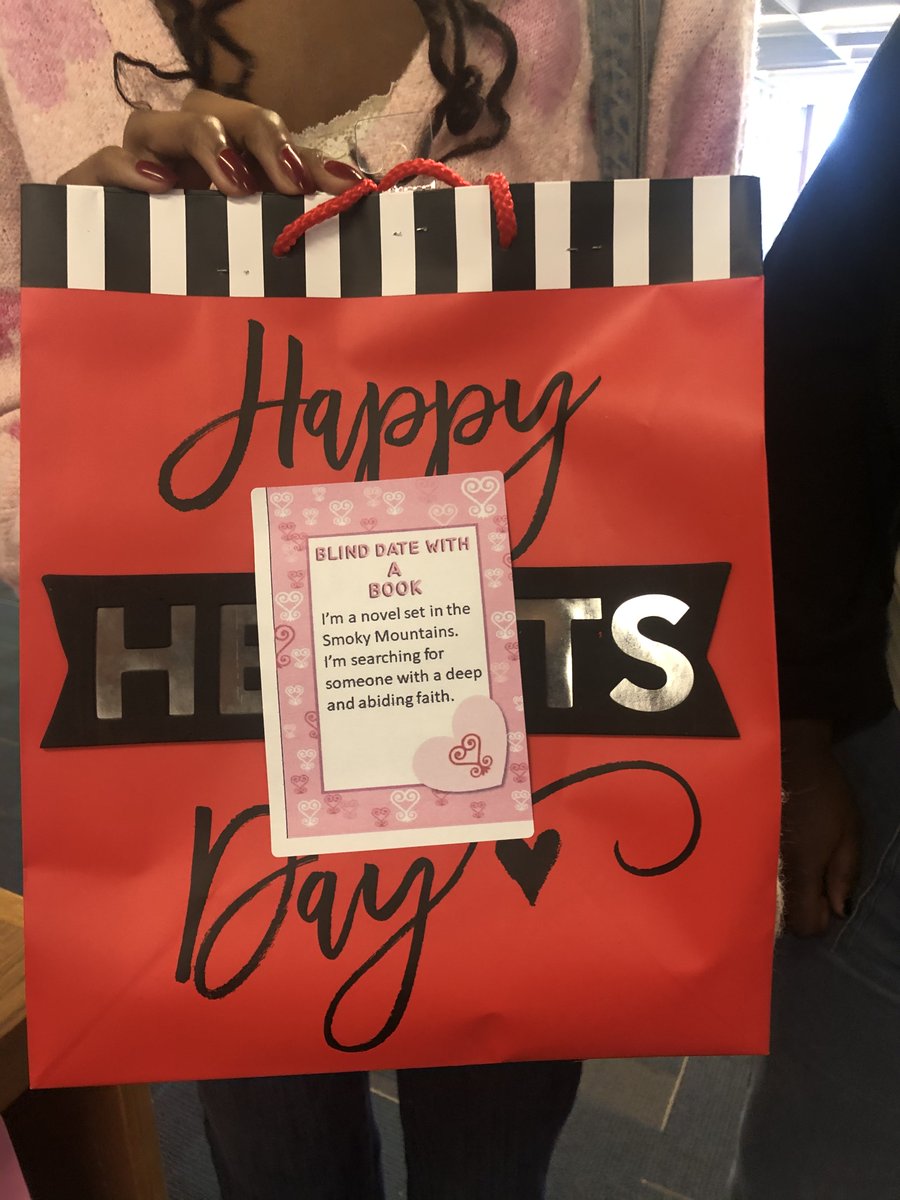 HAPPENING NOW @ the library! Grab a gift bag from the Blind Date with a Book Giveaway. While supplies last.