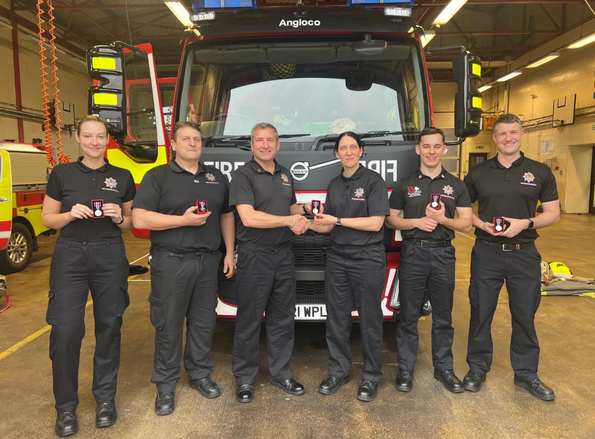White Watch have received The King’s Coronation Medal from Station Manager Sam Lewis #KingCharlesIII