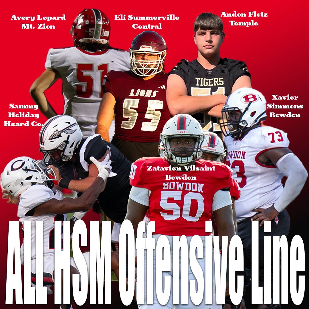 🎉ALL HSM OFFENSIVE LINE🎉 These guys objectively hold one of the most important positions on a team, through their strength and determination they protect their QB and open opportunities to make plays happen! Congratulations guys! What an achievement! #SportsRadio #fnl