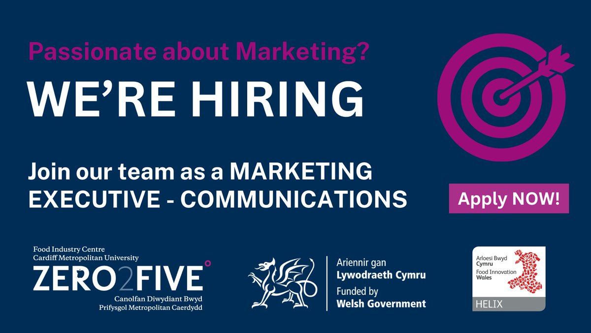 Job Alert! Marketing Executive - Communications (fixed term contract). Fantastic career opportunity for a motivated individual with experience in a similar marketing or related job role, to join our ZERO2FIVE commercial and marketing team. Apply now! 📲tinyurl.com/257tupeb