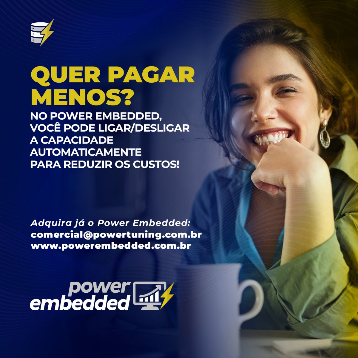 soupowertuning's tweet image. 🔌💡 Quer economizar? Com Power Embedded, você tem o controle total! Ligue ou desligue a capacidade automaticamente e reduza seus custos. 💰
Adquira agora em powerembedded.com.br!
#Economia #PowerEmbedded #ControleTotal