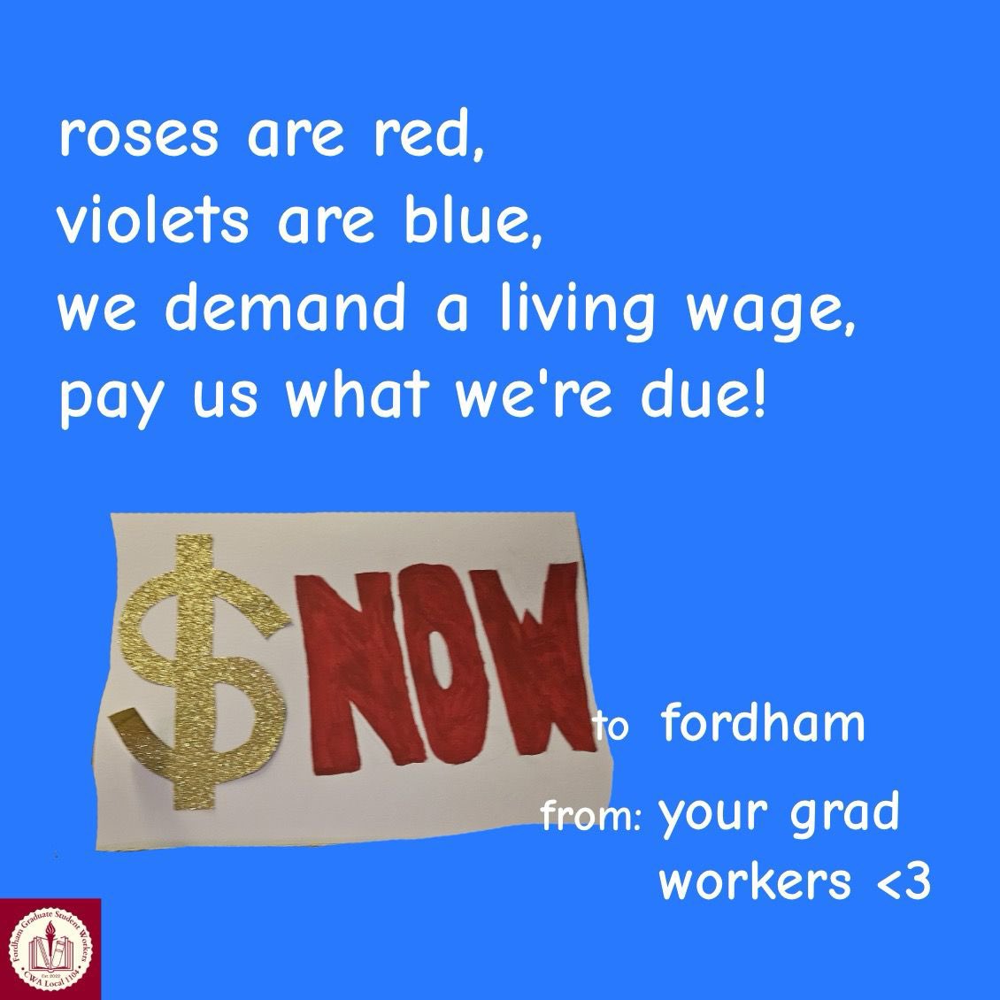 FordhamGSW's tweet photo. Happy Valentine’s Day, @FordhamNYC
From: the people who keep Fordham ticking ❤️ https://t.co/9YHa2MVPU5