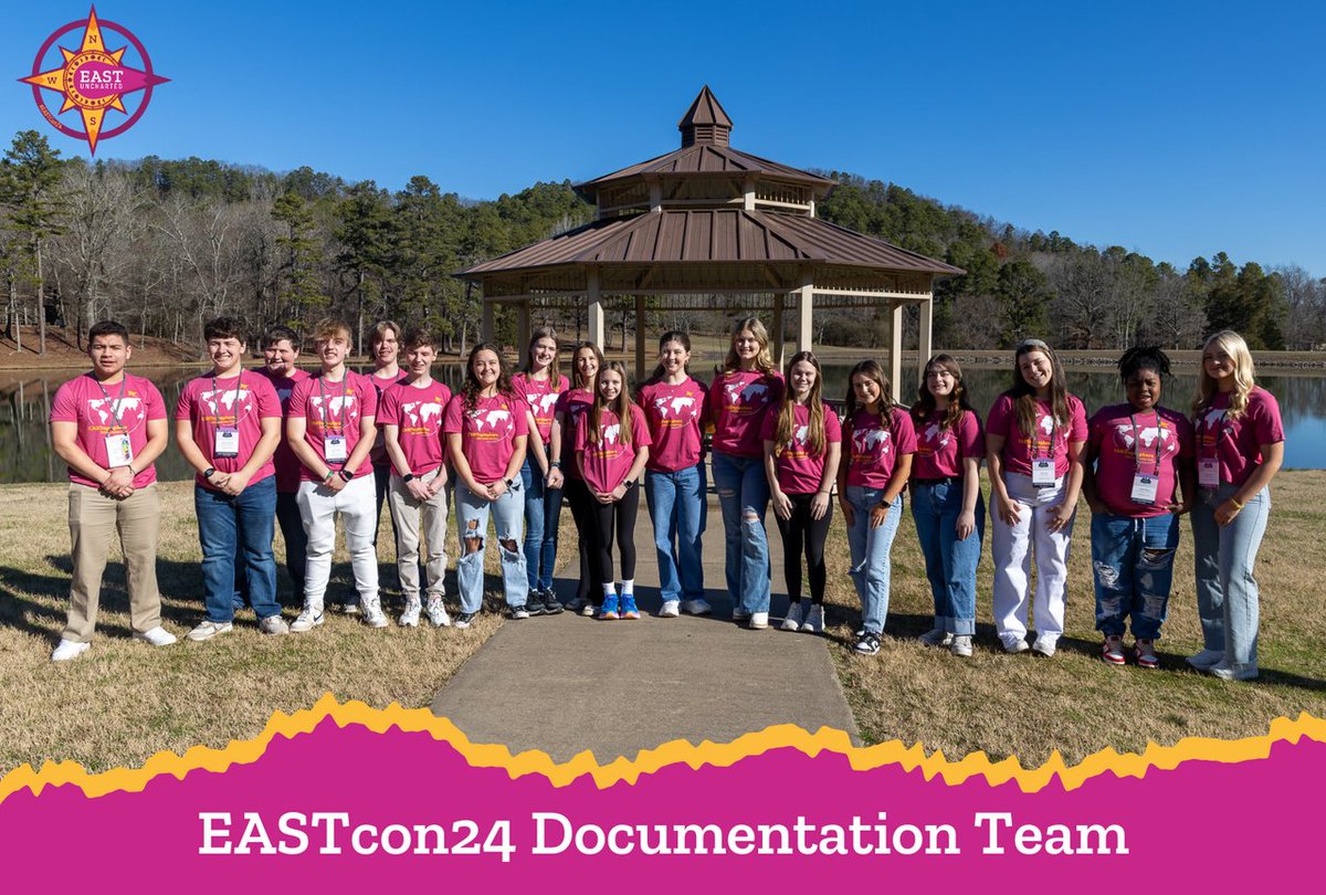 EASTinitiative's tweet photo. Our #EASTcon24 Leadership Team is pleased to meet you! These standout EAST students spent the last two days at our Leadership Team Retreat being trained by EAST Staff and mentors on how to best serve YOU at EAST Conference! https://t.co/ELEwXU2VJC