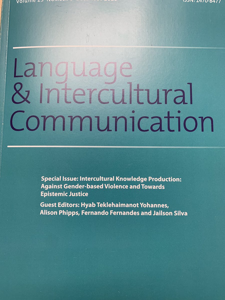 After horror piled on horror our SI of Language and Intercultural Communication is here. All papers are free & open access including those we have now published posthumously by colleagues in Gaza The sadness on receipt is overwhelming but we commit to honouring this work 1/