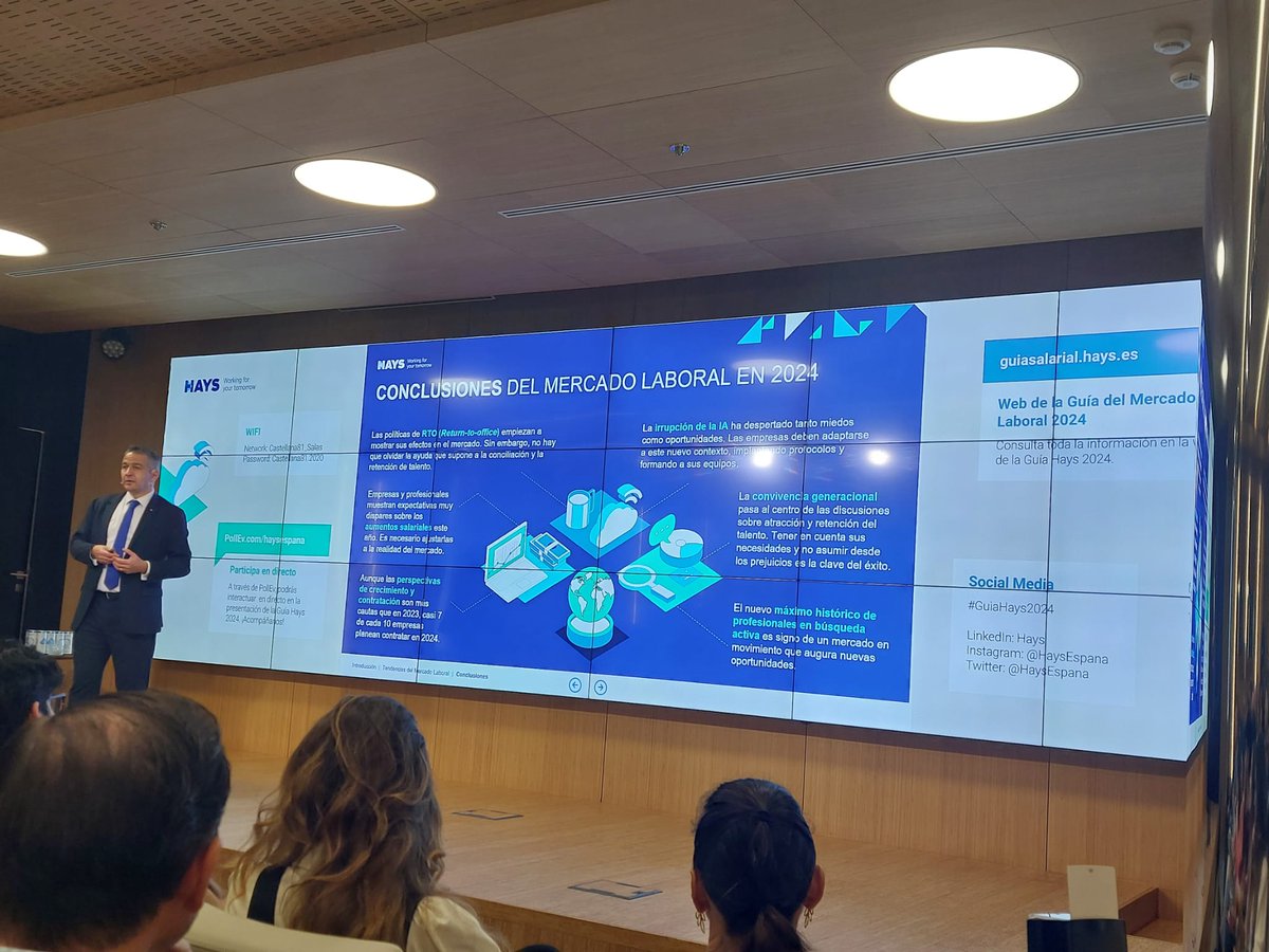👌🏽¡Interesantísima la Guía del Mercado Laboral y Salarial 2024 de Hays, socio colaborador de @Sernauto! Estuvimos es su presentación muy atentos a las valiosas reflexiones de su Director General, Christopher Dottie.
💡👉🏽¡Accede a la guía! guiasalarial.hays.es/?gad_source=1&…