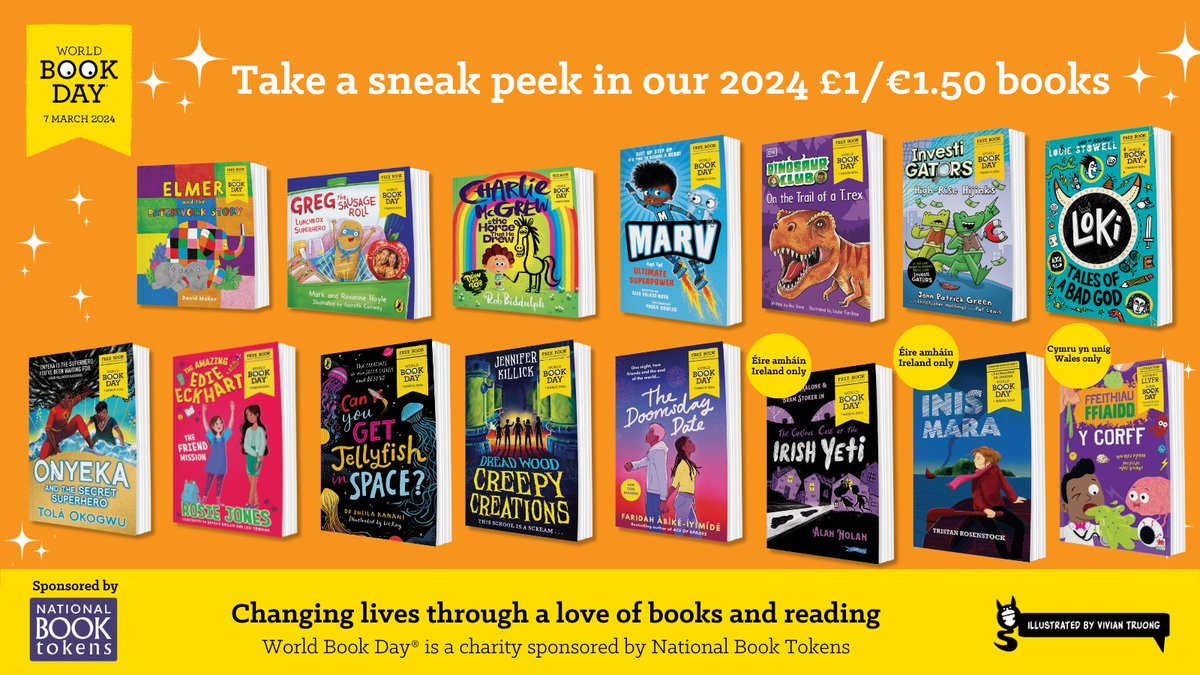 WorldBookDayUK's tweet photo. Take a look inside the pages of our book line-up to help children get ready to choose their £1/€1.50 book from tomorrow! 👀Thank you to @NielsenBook for creating these exciting Book Looks: https://t.co/zDSEVxAGk7 https://t.co/veS9NnjNoo
