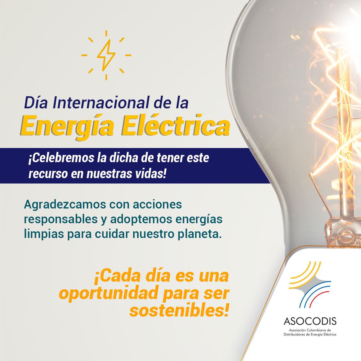 #DiaMundialEnergia ⚡⚡ En esta fecha especial, recordemos que nuestro aporte es clave para #EnergiaEficiente 🌅🌎