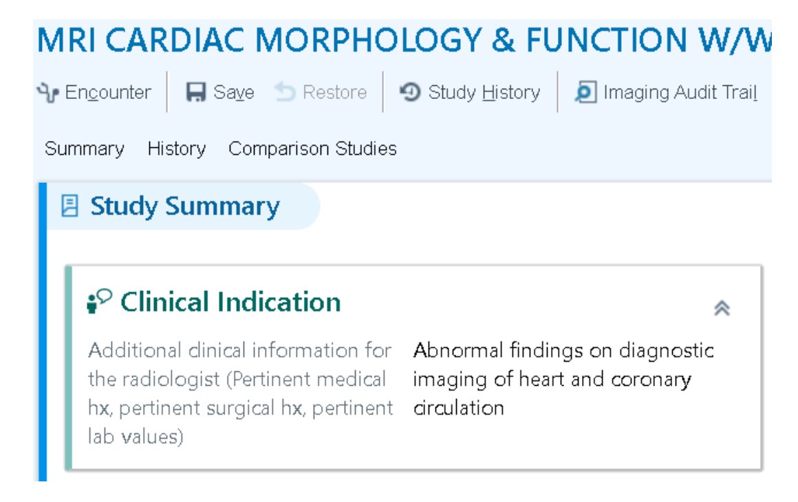 When the clinical information is very helpful
