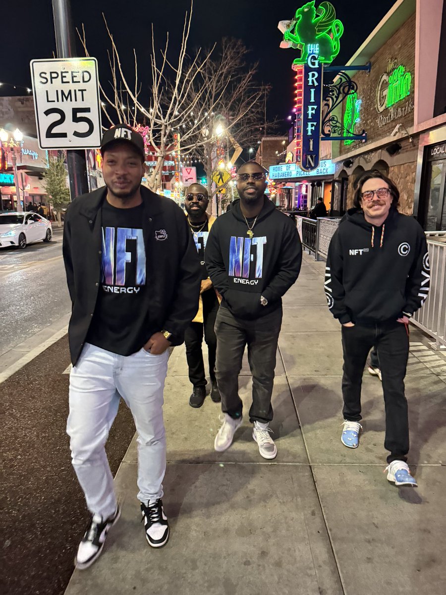 HennyDigital's tweet photo. Lighting up the night with energy that’s not just virtual. #NFTCrew #CityVibes #NeonNights #LasVegas #SuperBowl https://t.co/ykVTT06RN0