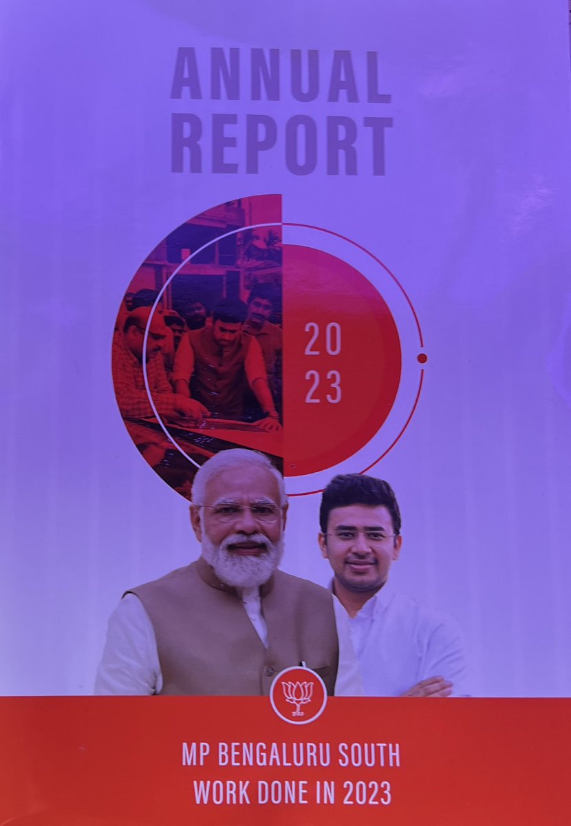 BJP MP Tejasvi Surya, One of the Media Hyped Fiction Character in Karnataka has released #AnnualReport of his tenure

📌Will the Congress Counter with REAL FACTS and FIGURES to enlighten the Voters of #BengaluruSouth?

🎯The More You Expose BJP; the more Advantage for Congress.!