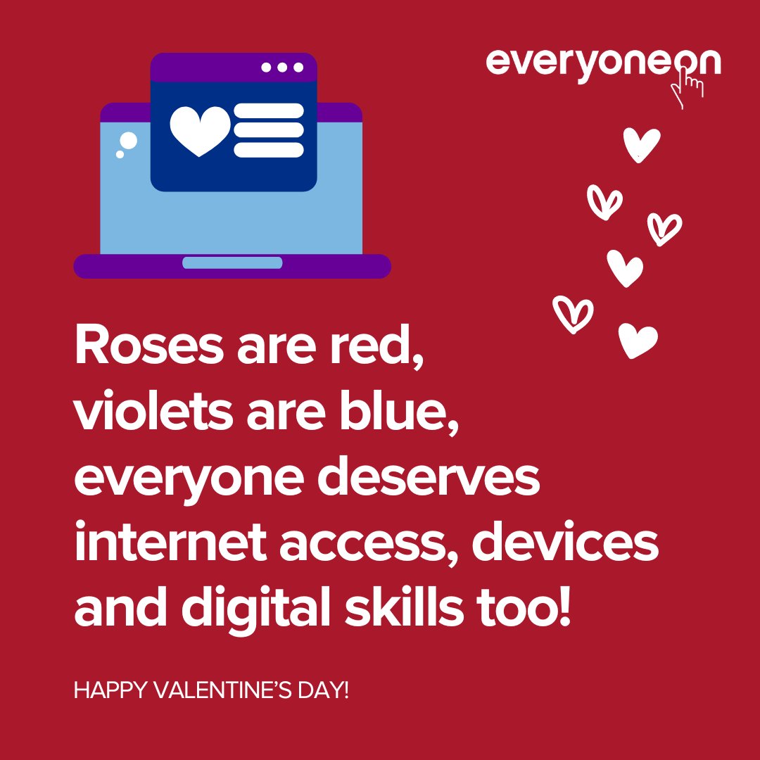EveryoneOn's tweet photo. Whether you're with your significant other today or sharing your love through apps like FaceTime, we wish you a very happy Valentine's Day!❤️
#ValentinesDay #VDay24 https://t.co/RkcutubJhX